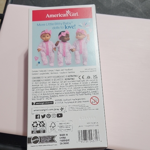 Little Bitty Baby 7.75-inch Doll with blonde hair pink headband bow NEW - Picture 4 of 4